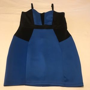 Black and Blue Bodycon Dress